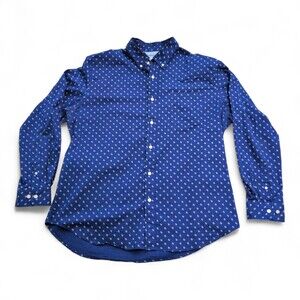 Saddlebred‎ Men's Blue Paisley Button-Down Dress Shirt XL